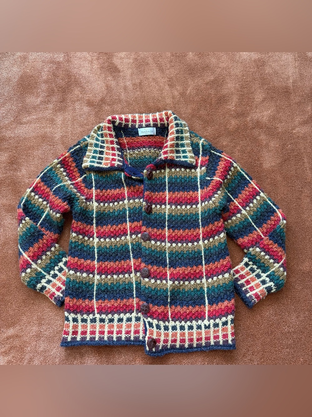 Multicolor Striped Knit Button Cardigan - Women's made in Italy
